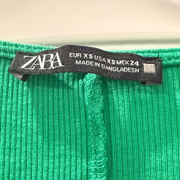 Zara Midi Knit  Green Button-Down Dress - Picture 4 of 4